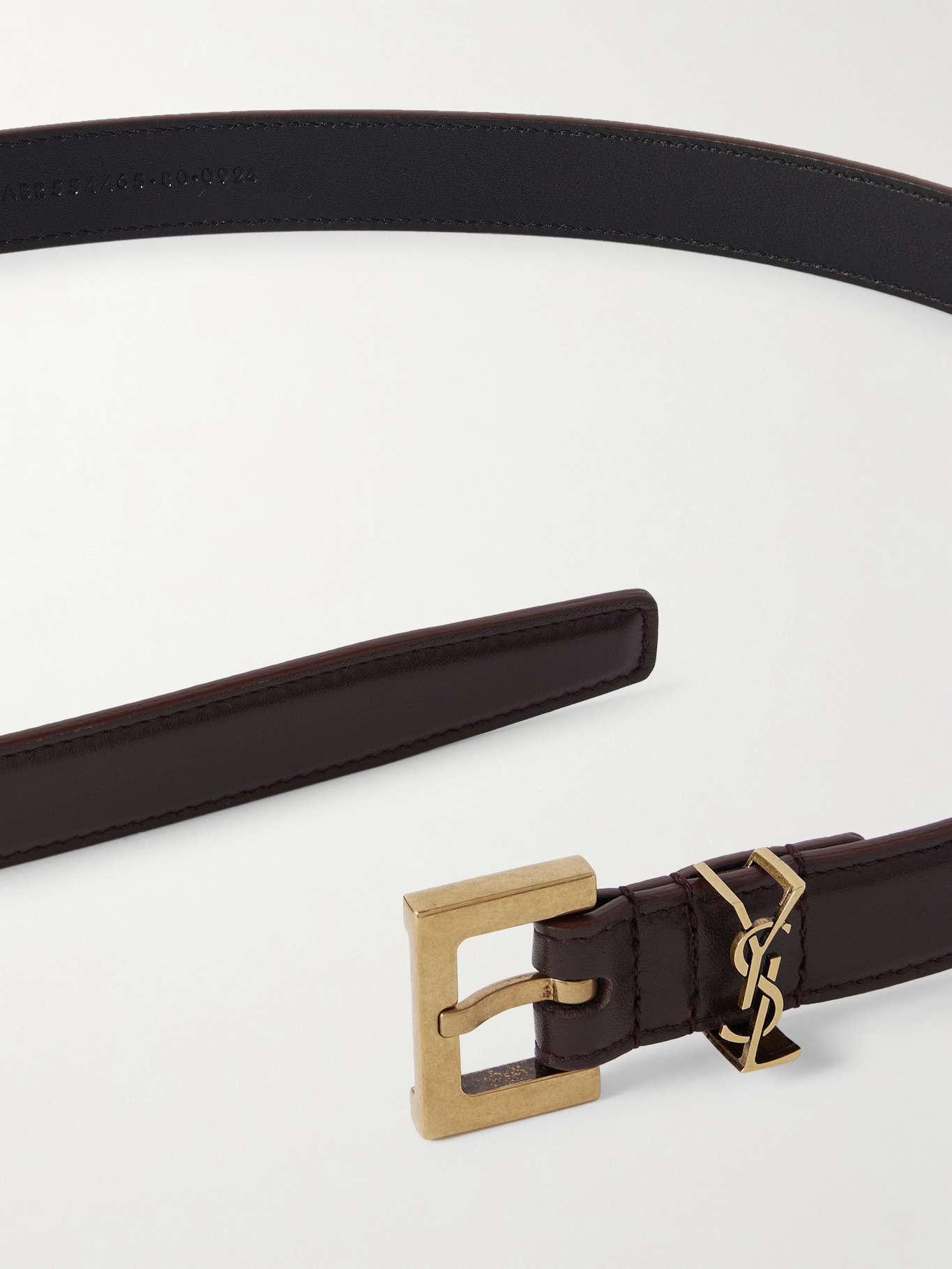 Cassandre leather belt Burgundy - 3