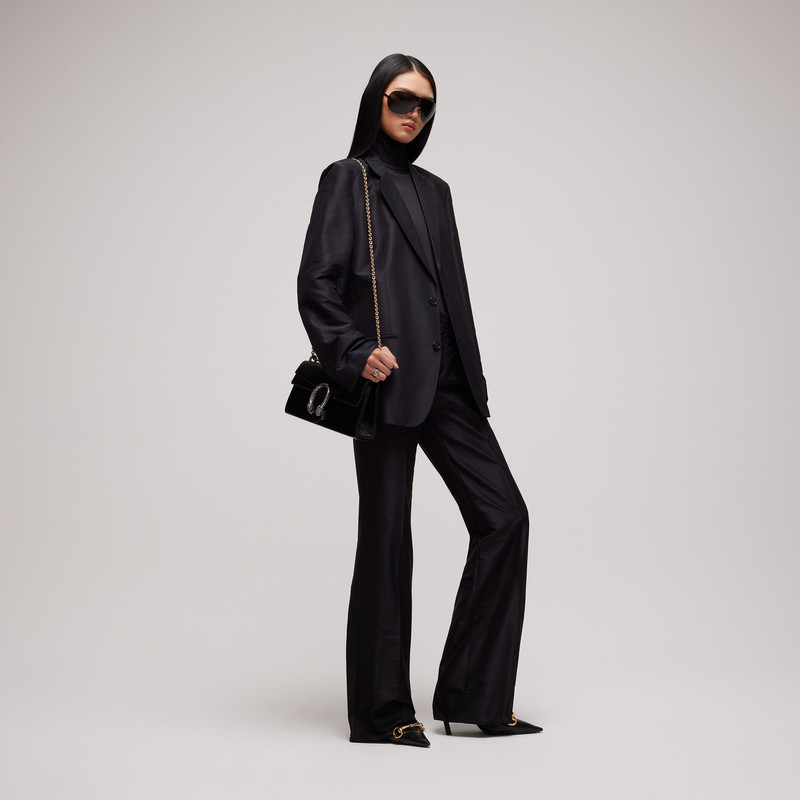 Fine silk faille pants - 1