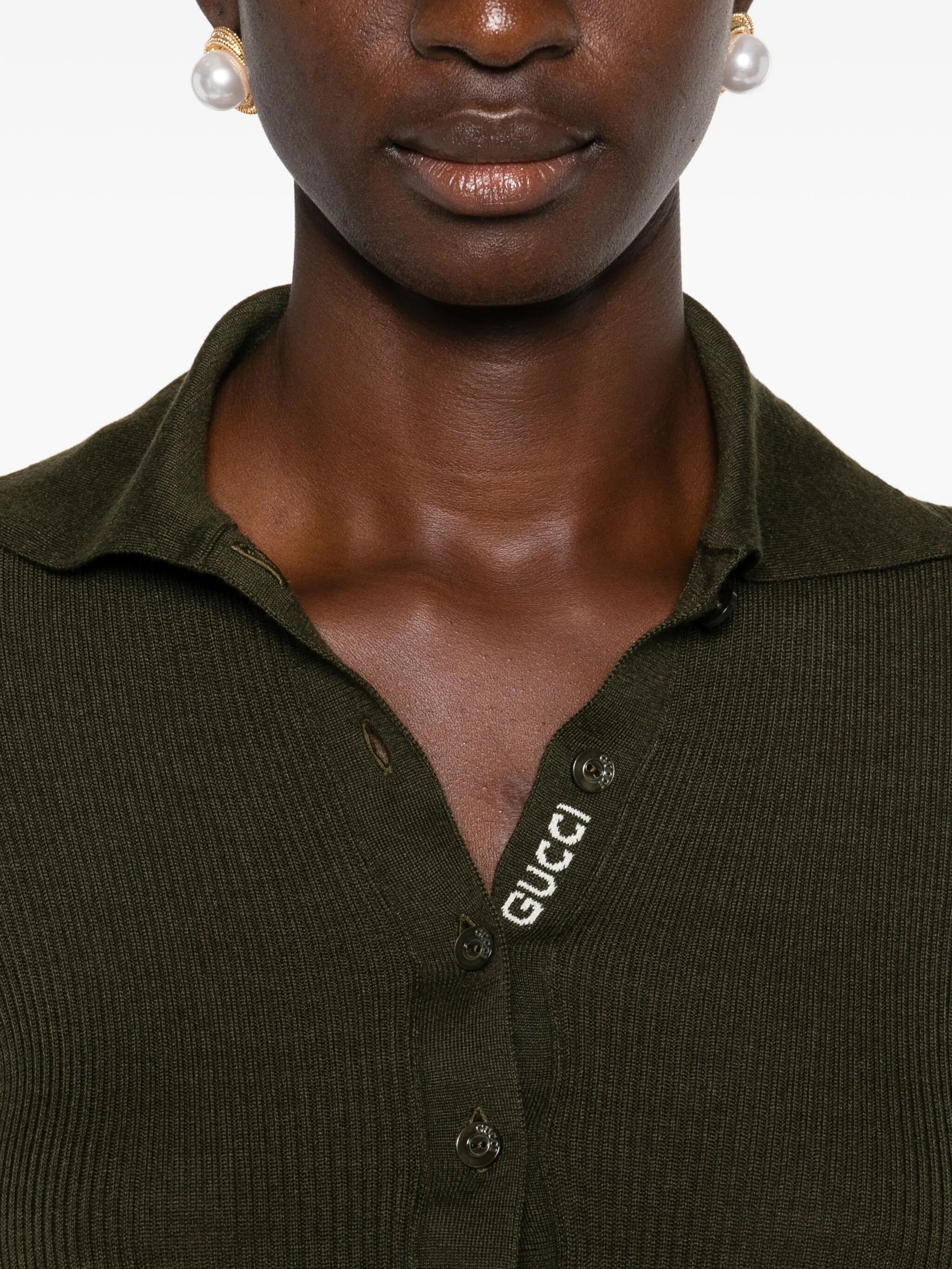 Gucci Ribbed Polo Top - 5