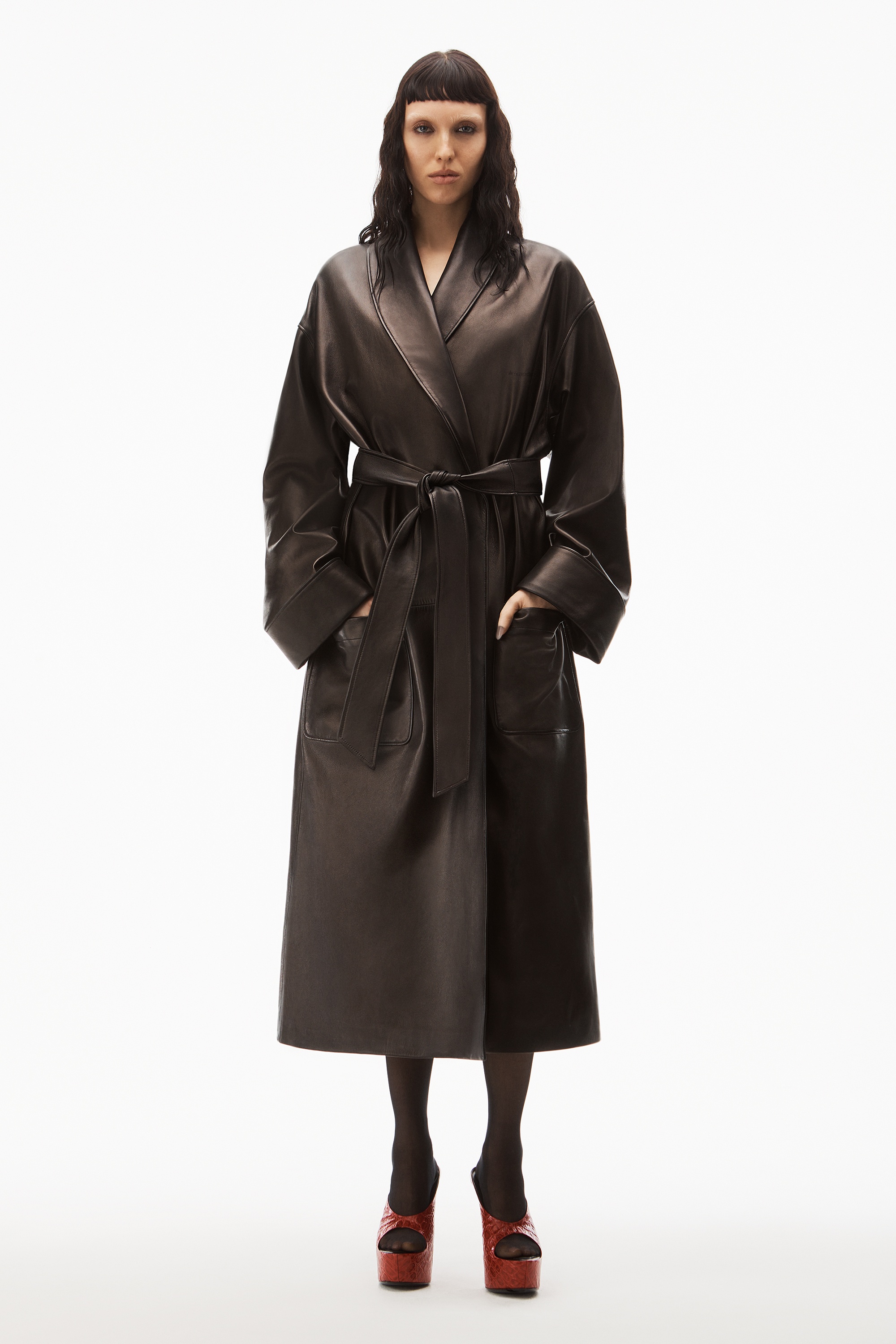 BATH ROBE IN BUTTERY LEATHER - 2