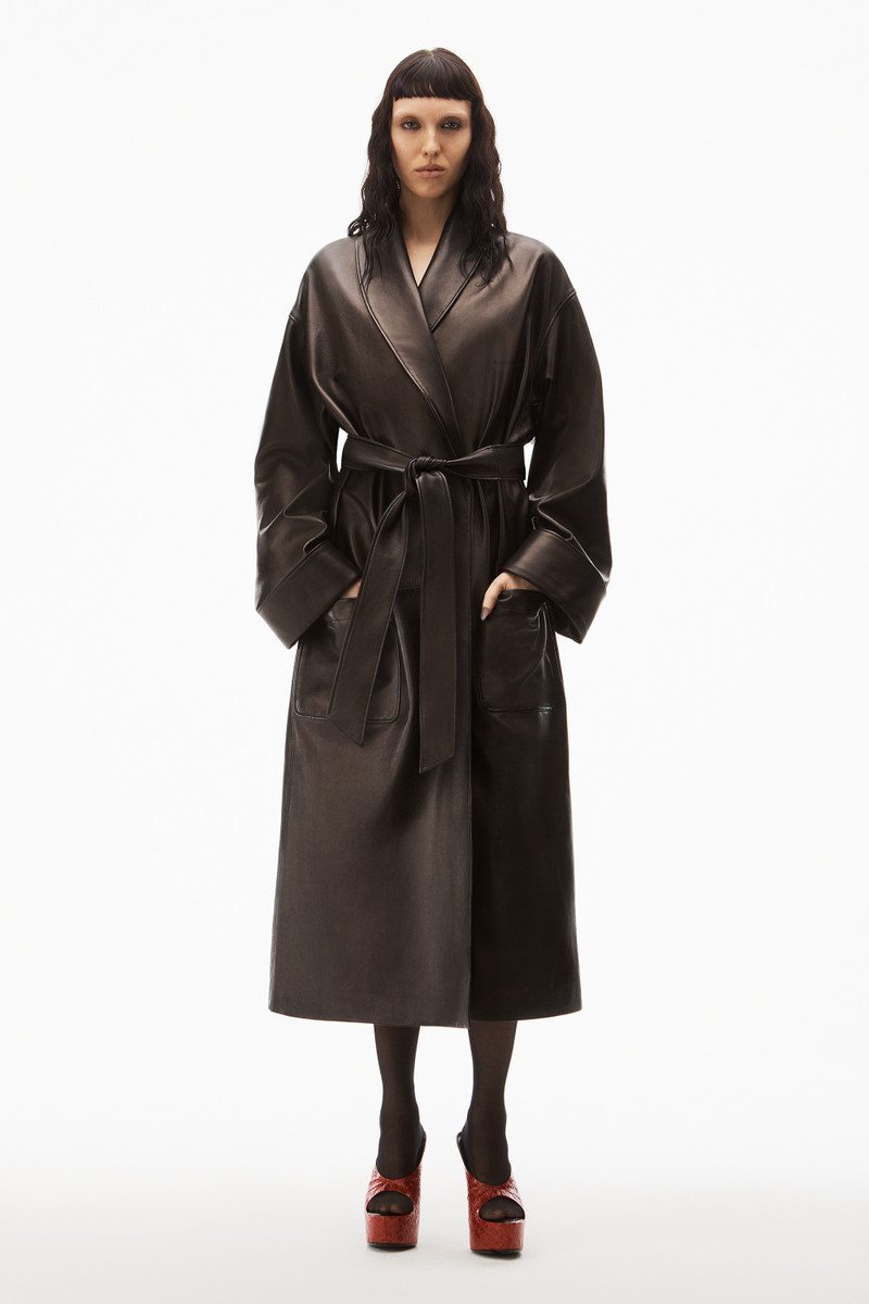 Alexander Wang BATH ROBE IN BUTTERY LEATHER outlook