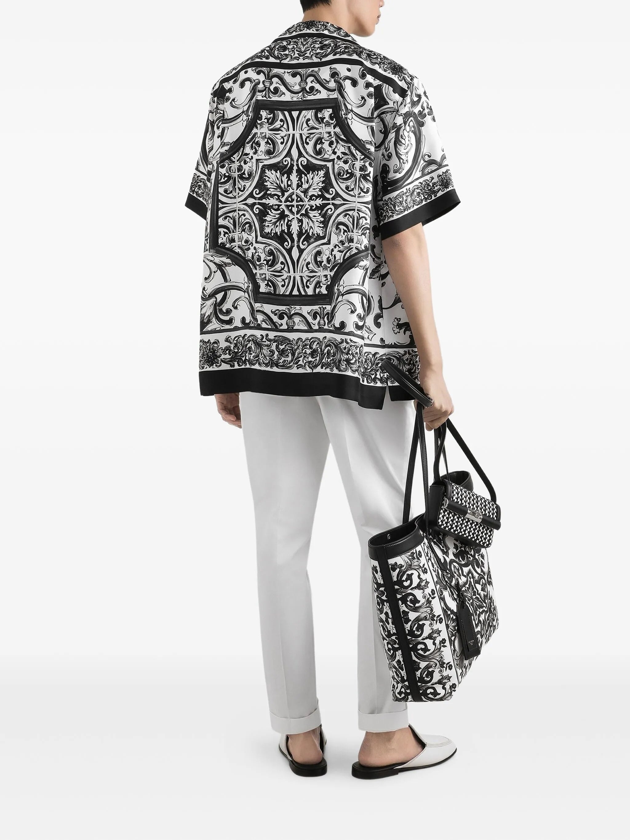 Majolica-print Silk Shirt - 2
