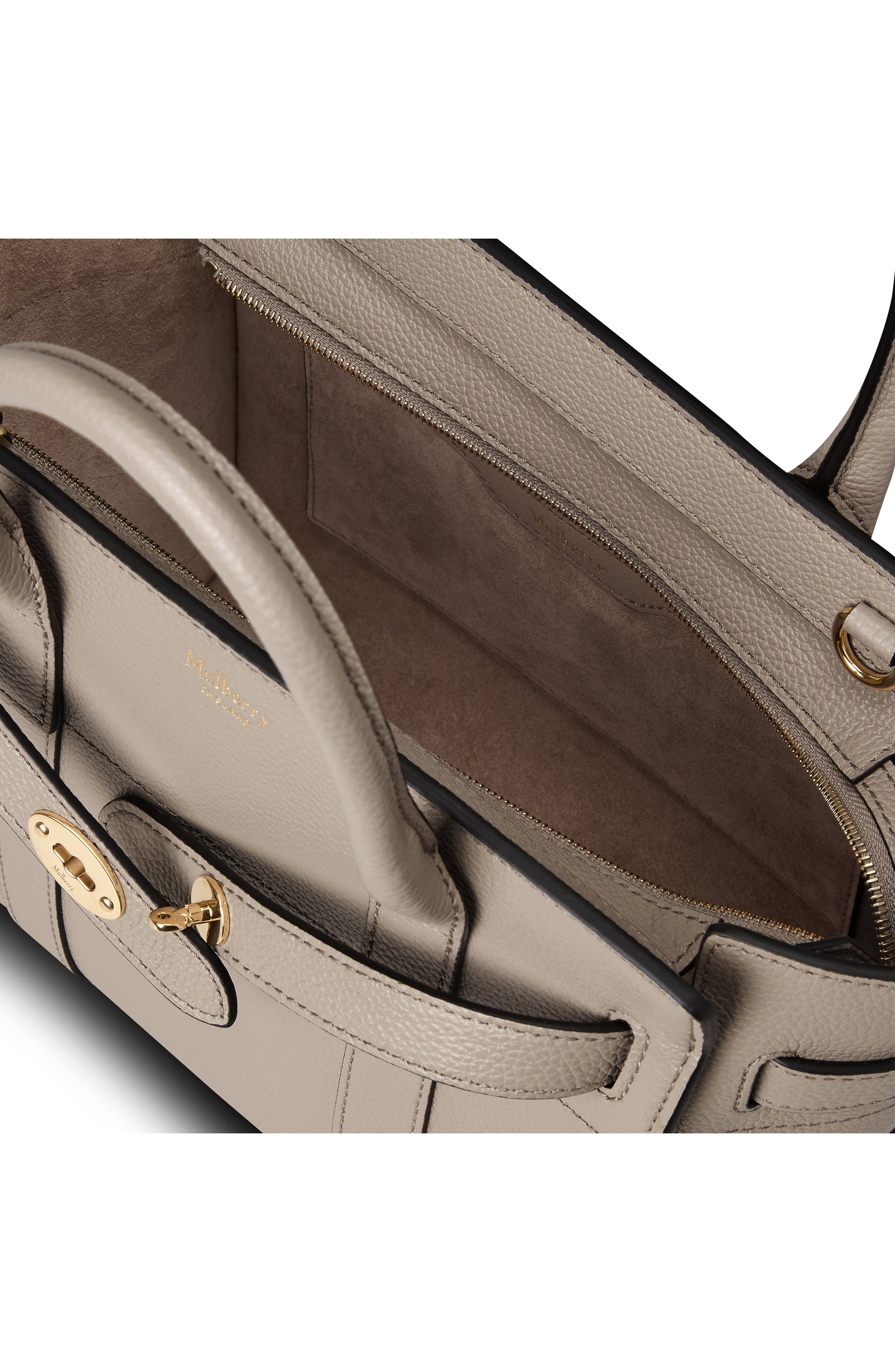 Mulberry Mini Zipped Bayswater Leather Tote in Cashmere Taupe at Nordstrom - 4