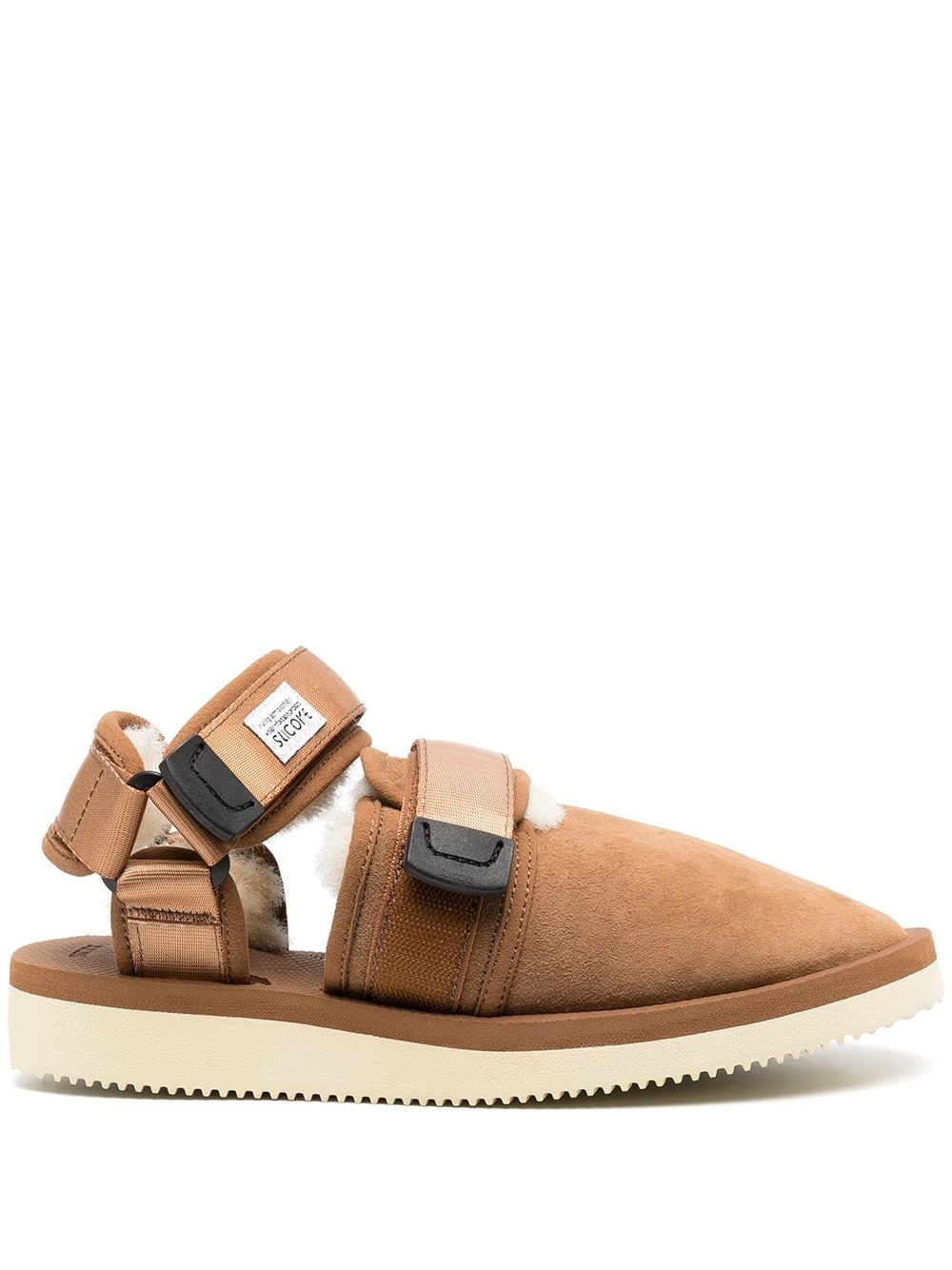 shearling lining sandals - 1