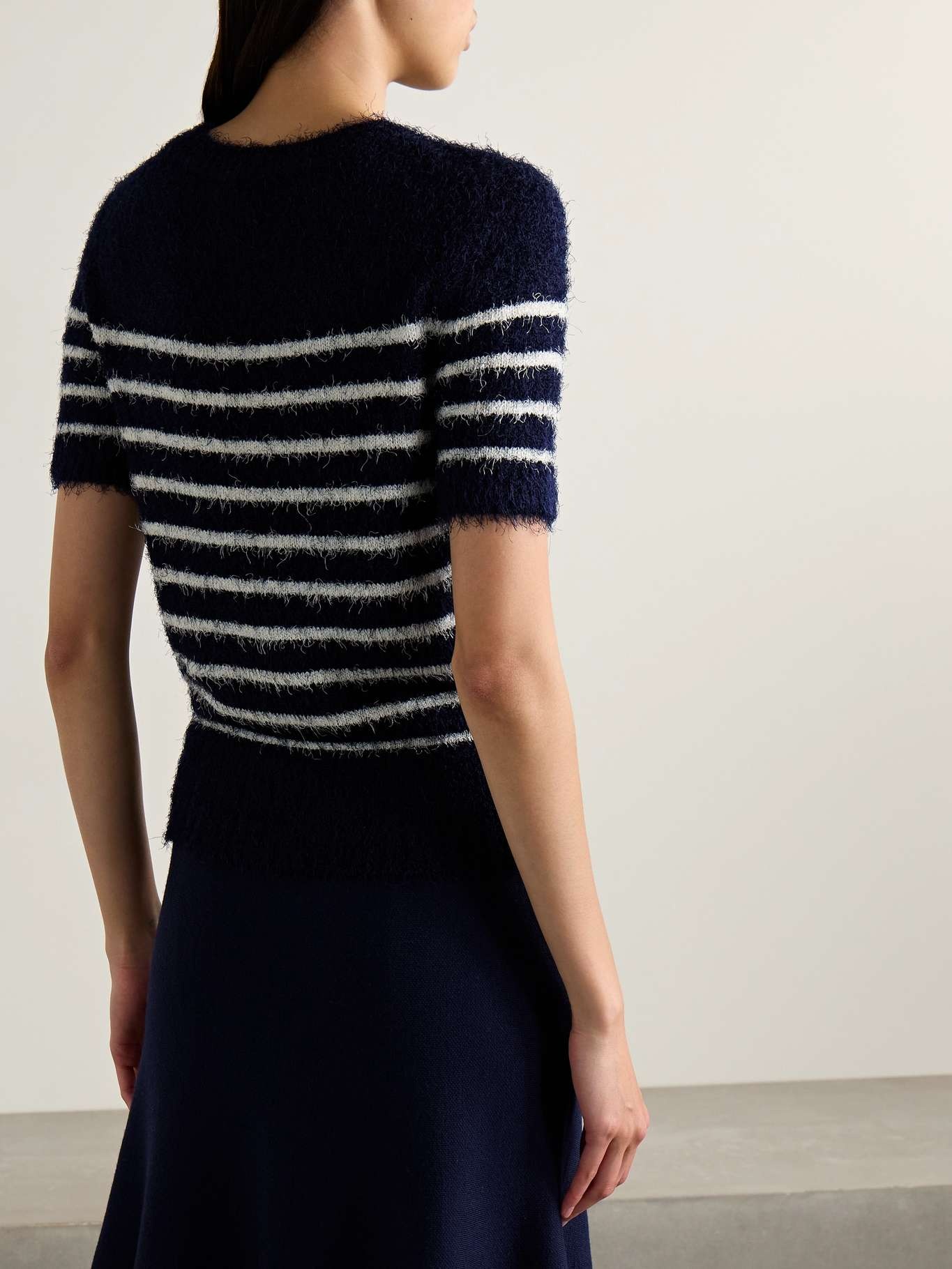 Luphia striped silk and cashmere-blend T-shirt - 3