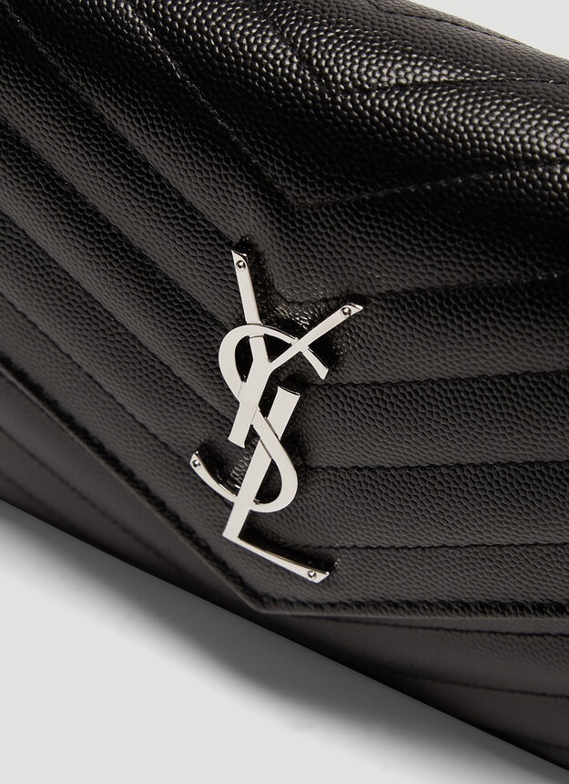 YSL Monogrammed Wallet Bag in Black - 5