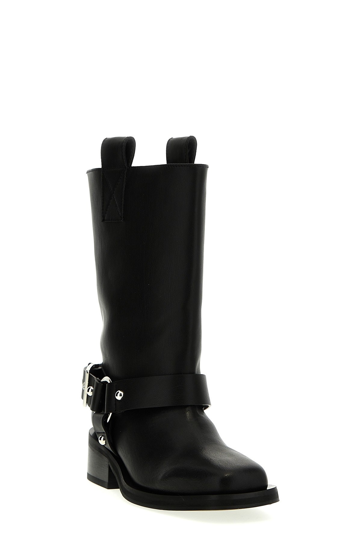 'Black Mid Shaft Biker' boots - 3