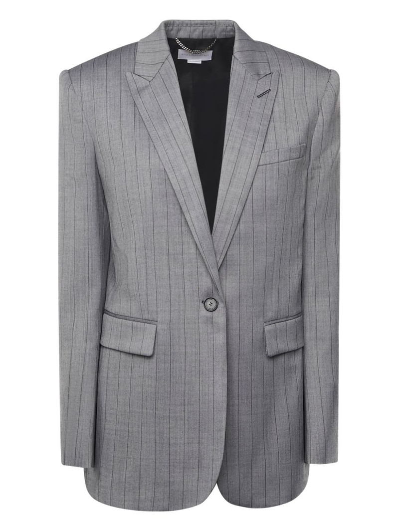 striped single-breasted blazer 1