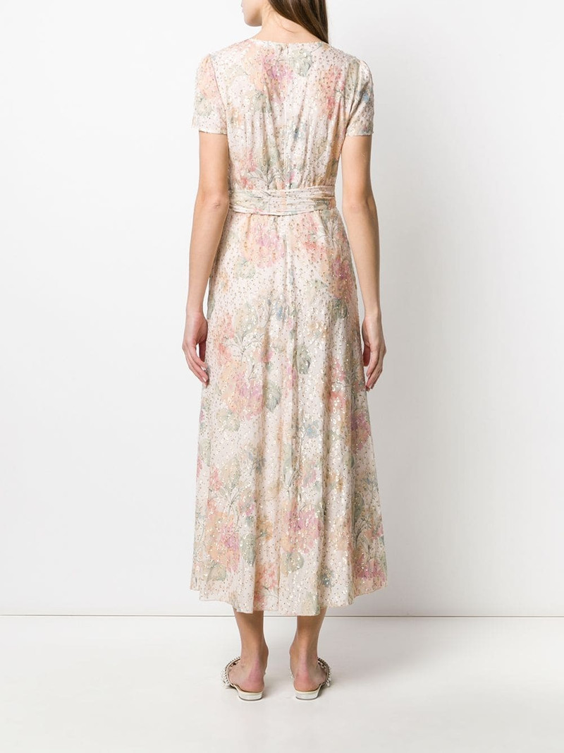 floral metallic long dress 4