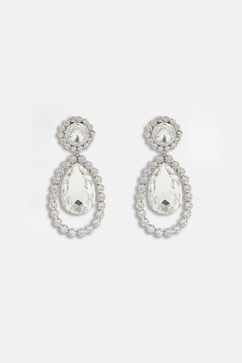 CRYSTAL EARRINGS WITH HOOP - 1
