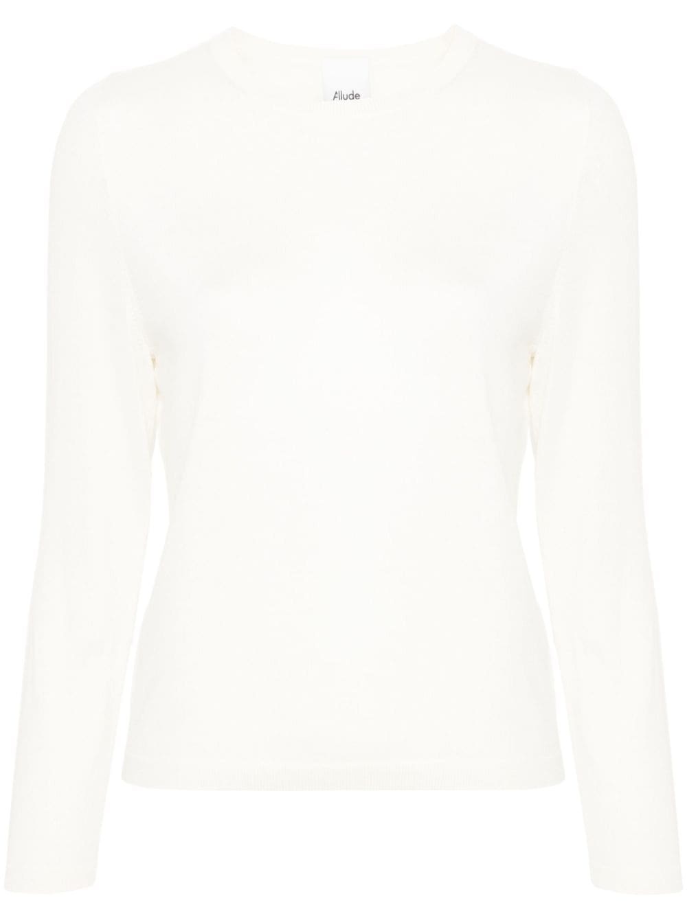fine-knit virgin wool jumper - 1