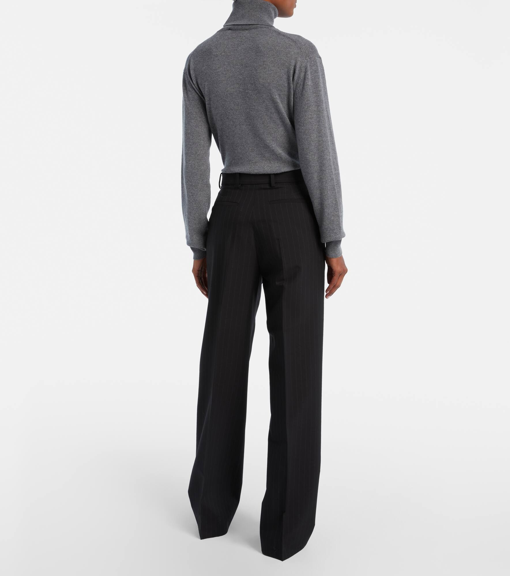 Wool wide-leg pants - 3
