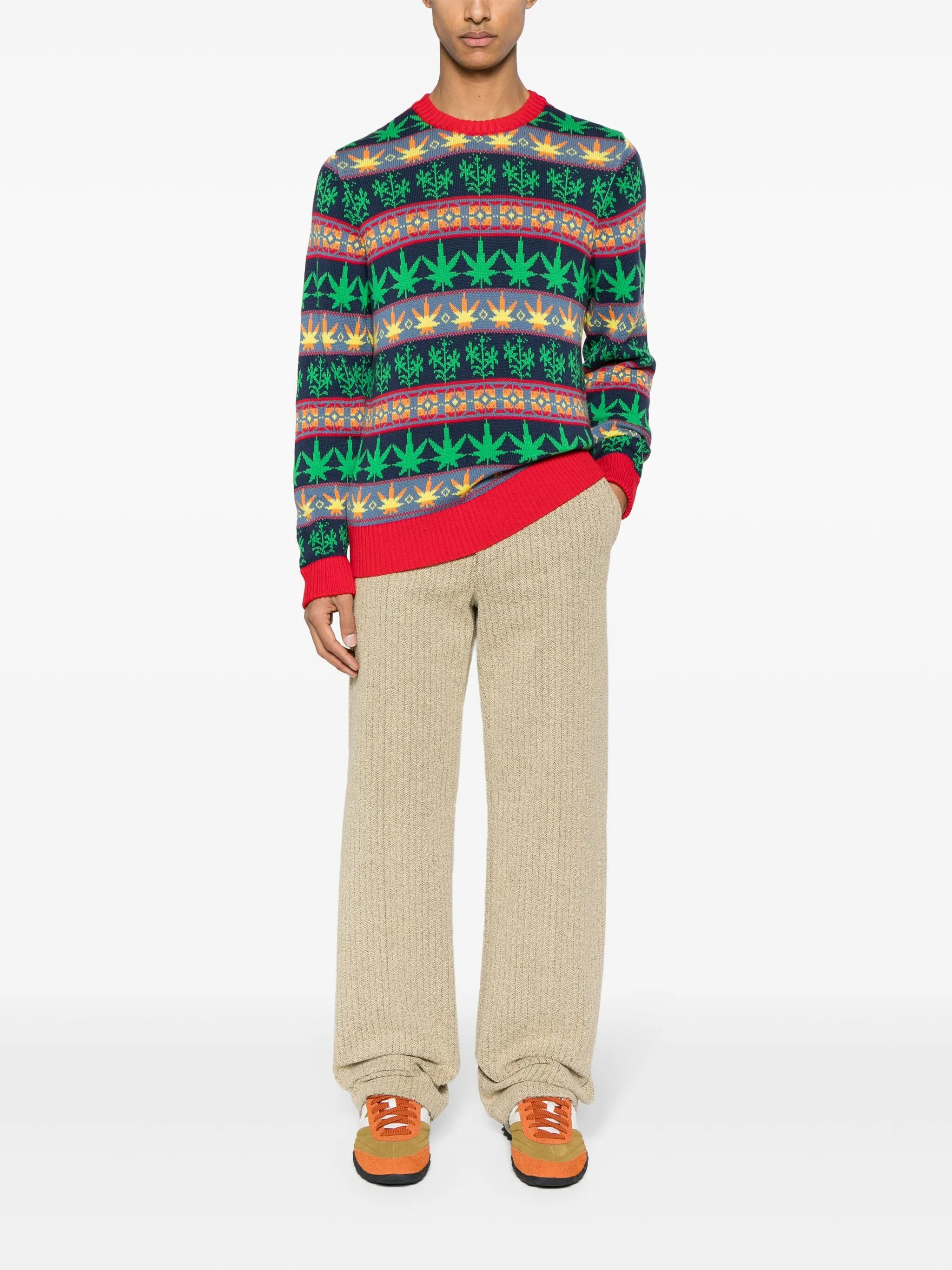 Marin patterned-jacquard jumper - 2