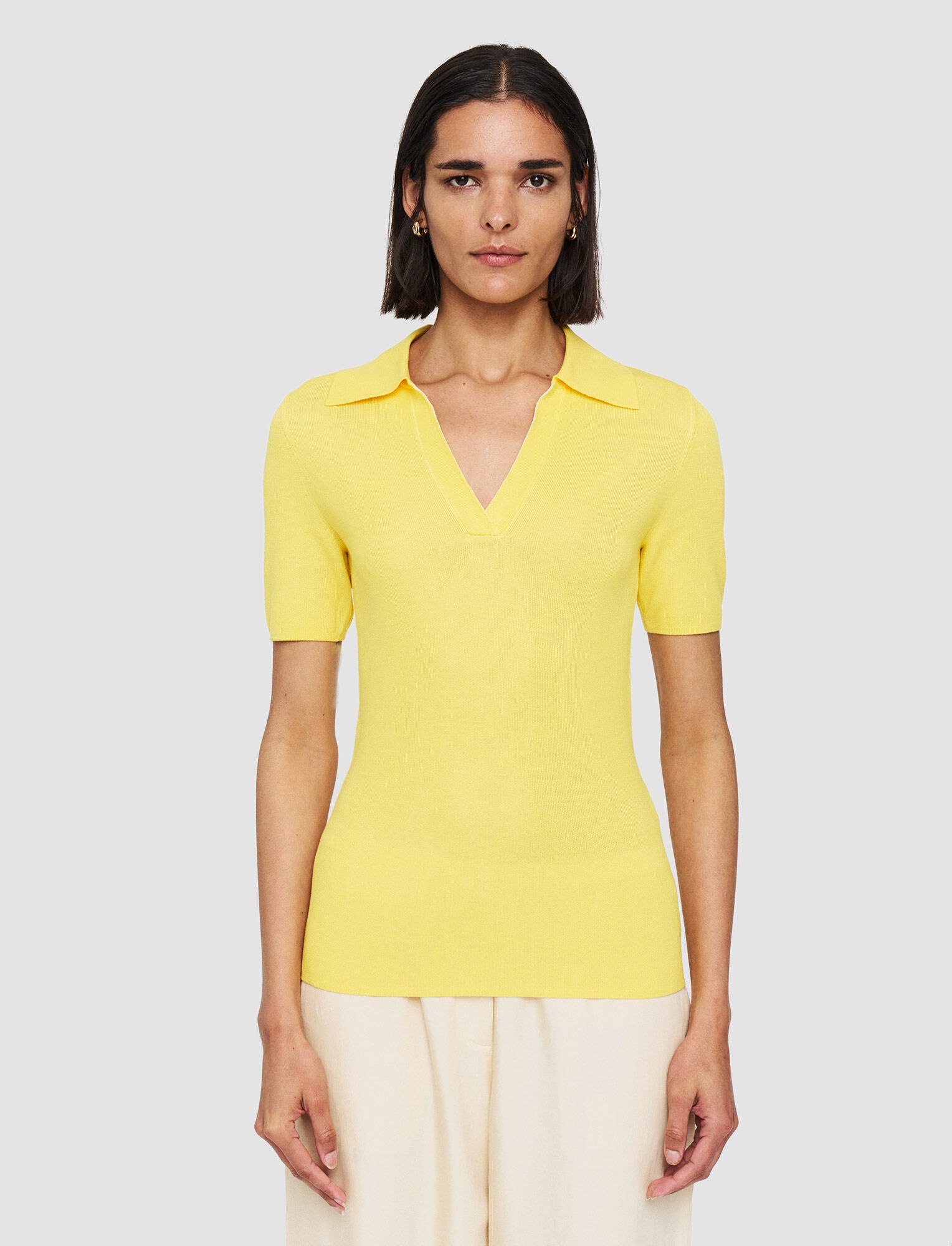Plated Knit Polo Top - 3