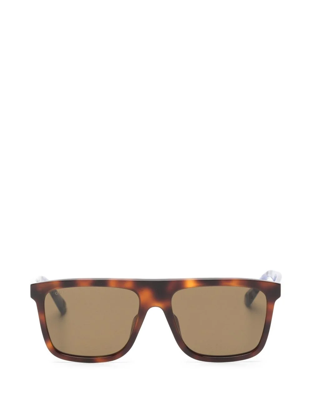 tortoiseshell-effect square-frame sunglasses - 1
