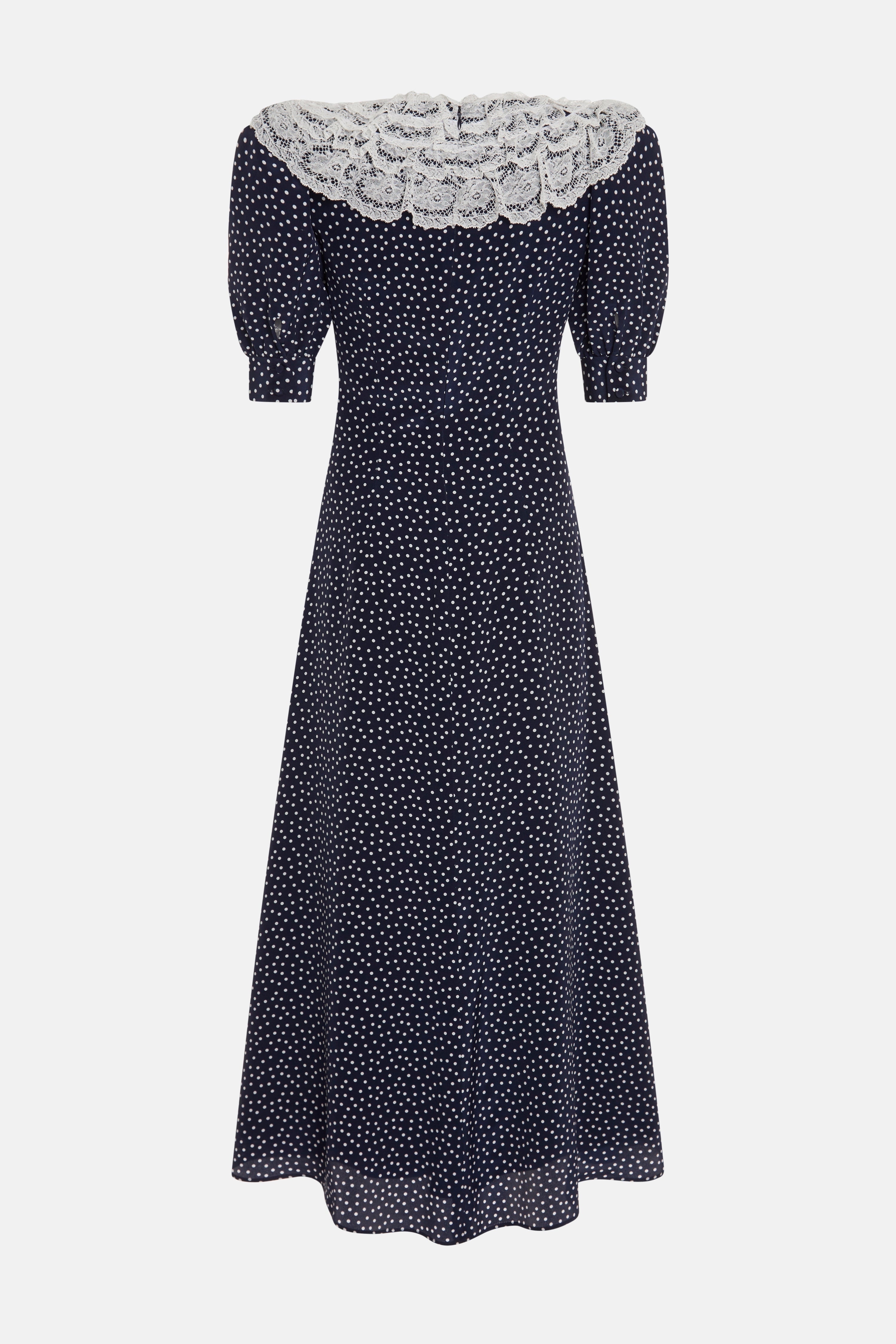 POLKA DOT DRESS WITH LACE - 2