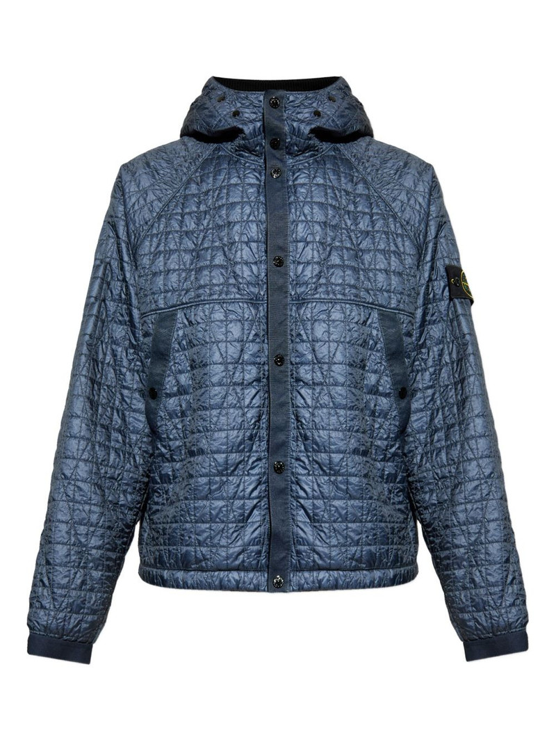 4100023 quilted logo-patch jacket 1