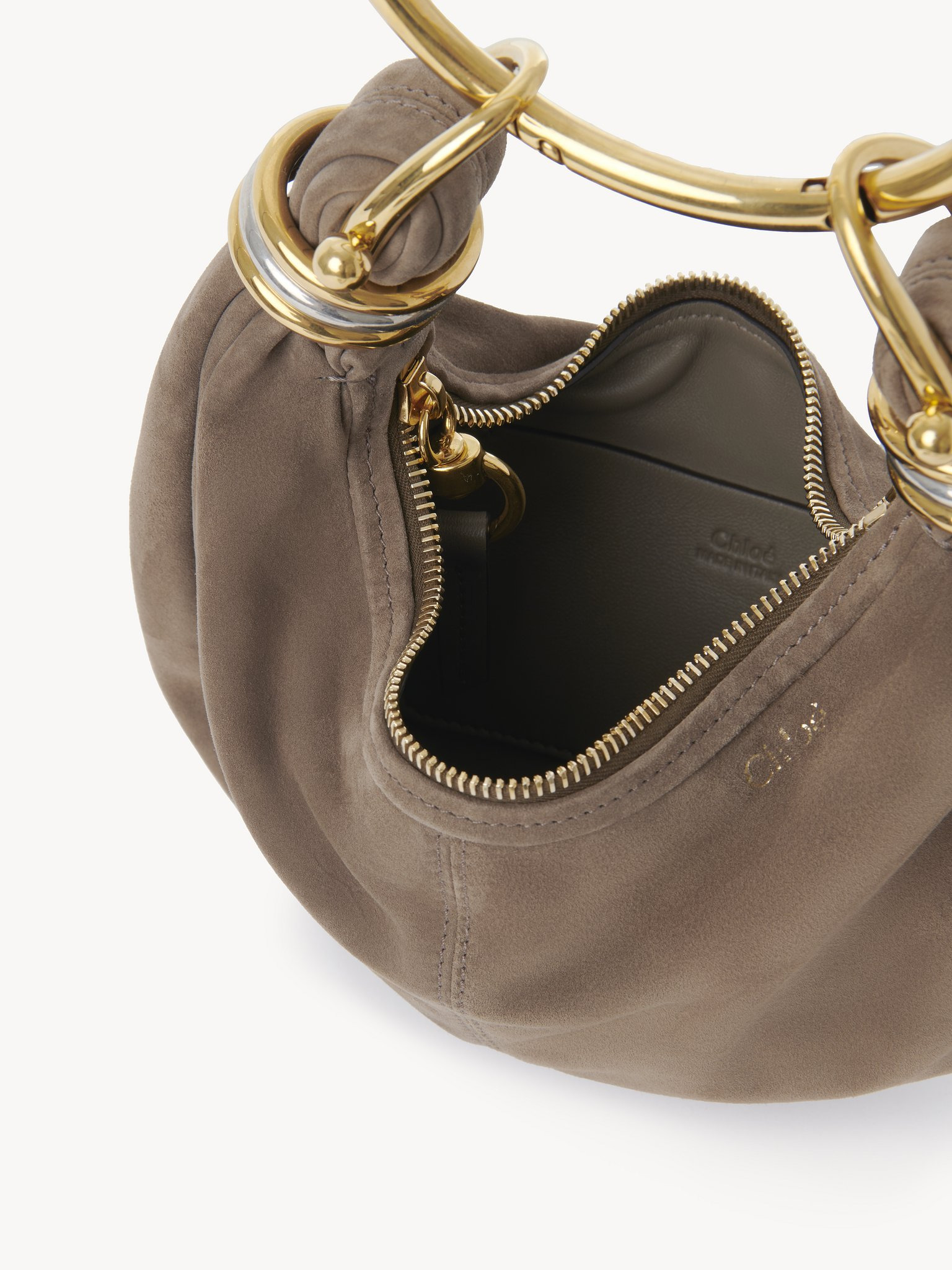 MINI BRACELET HOBO BAG IN SUEDE LEATHER - 6