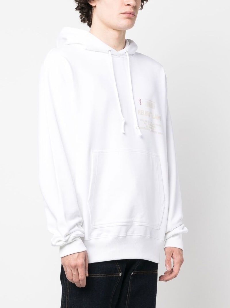 logo-print cotton hoodie - 4