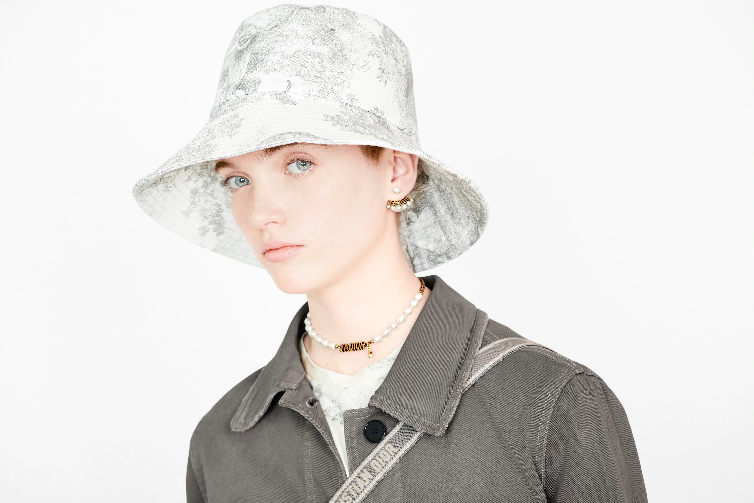 Dioriviera Toile de Jouy Large-Brim Bucket Hat - 5