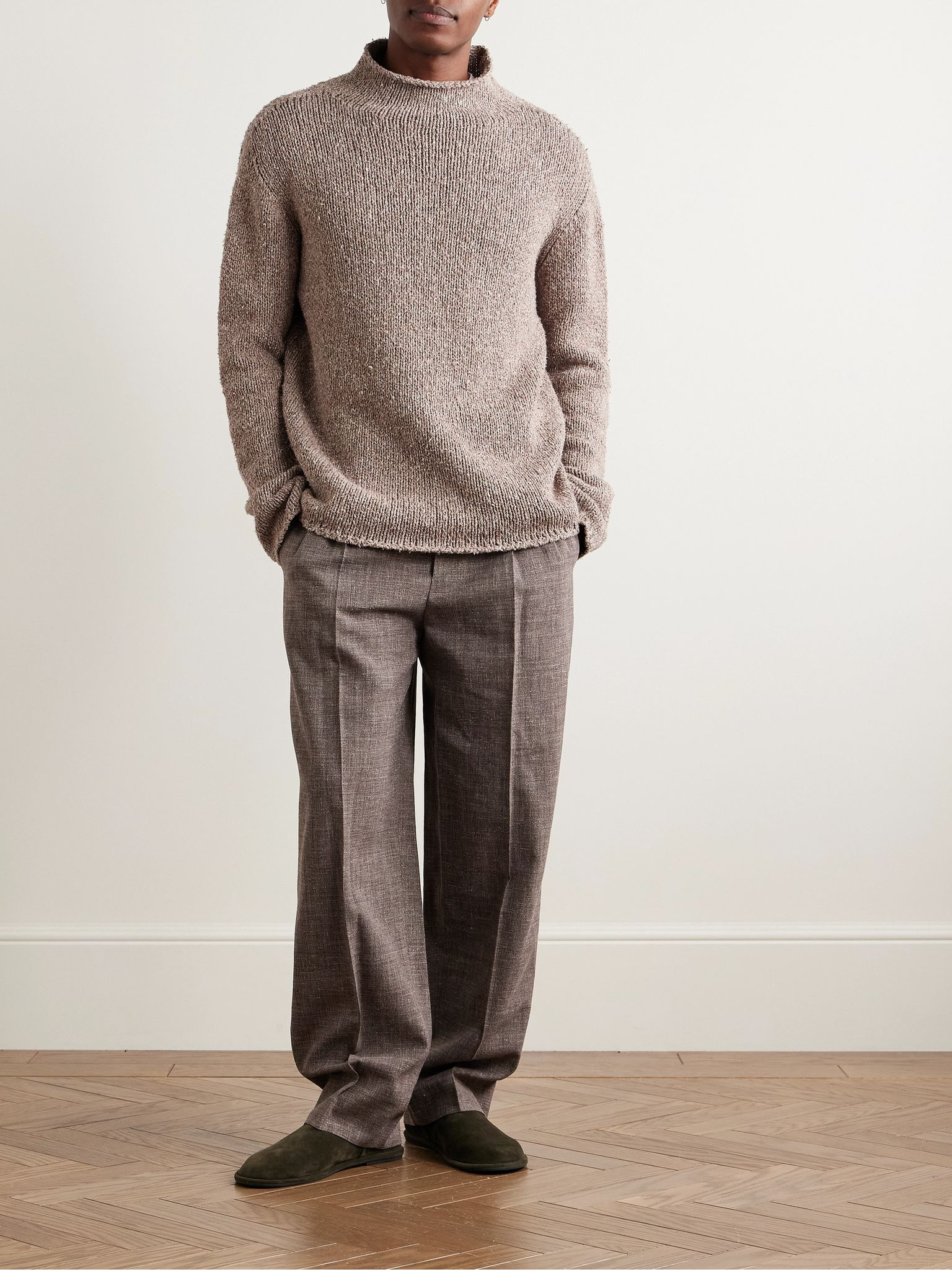 Ryoko Cotton Rollneck Sweater Brown - 2