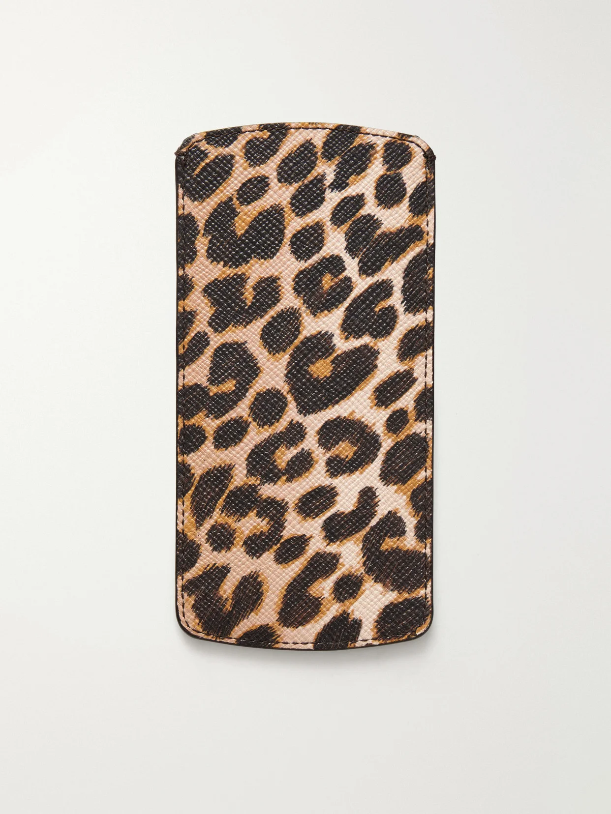 Panama Leopard-print Leather Glasses Case - 1