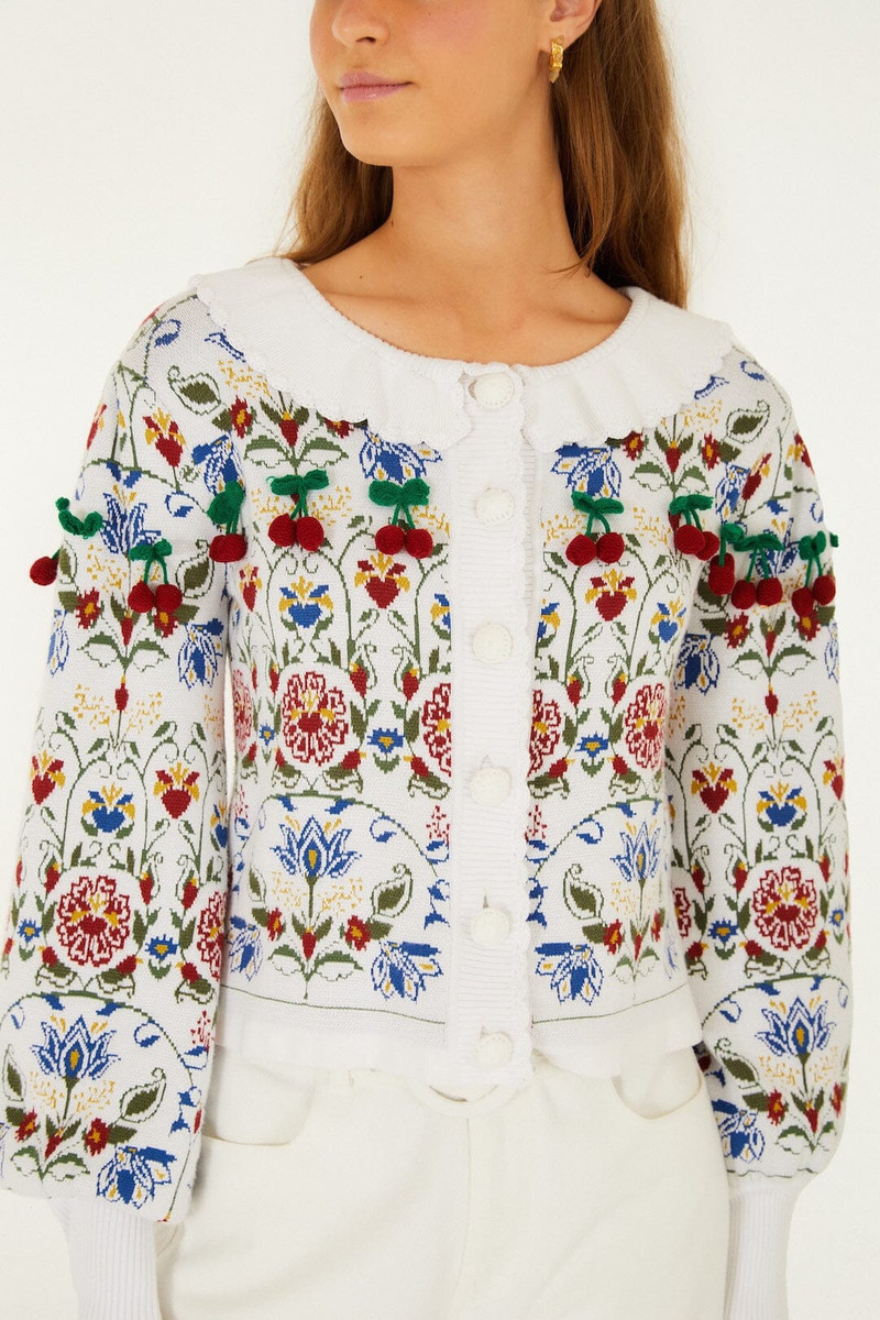 FARM RIO Stitched Garden Ainika Knit Cardigan outlook
