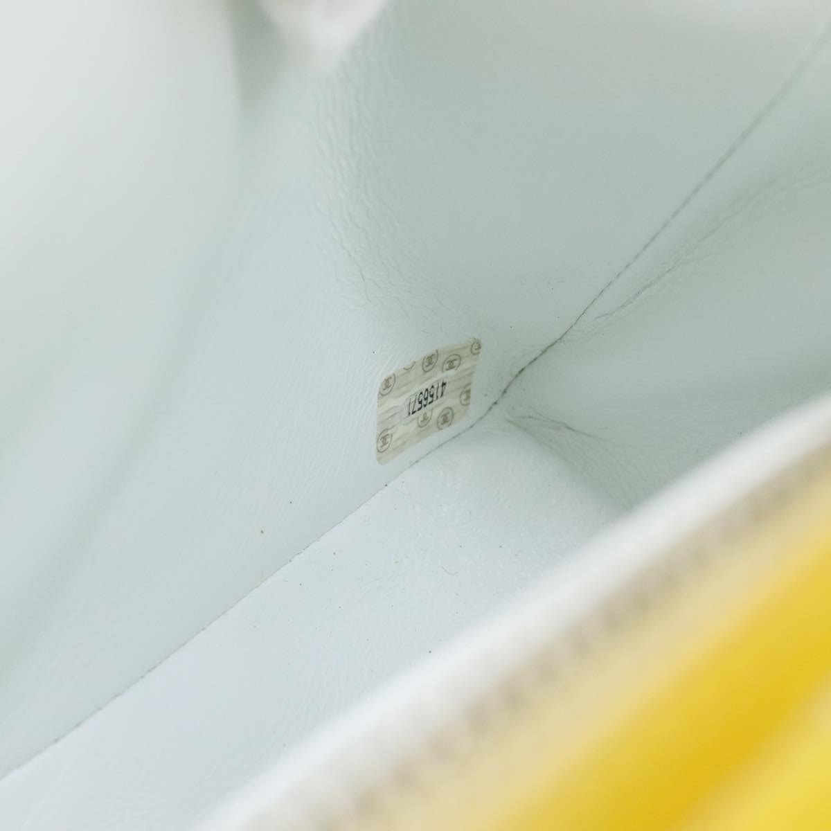 CHANEL Matelasse Backpack Patent Leather Yellow Silver CC - 11