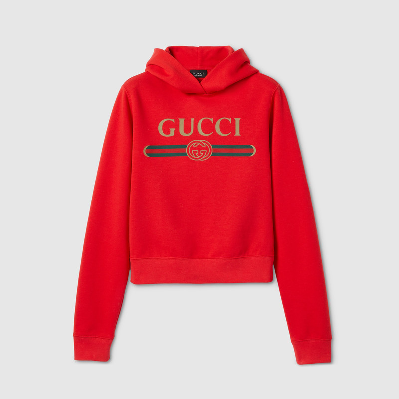 Cotton jersey and cashmere sweatshirt with print 1