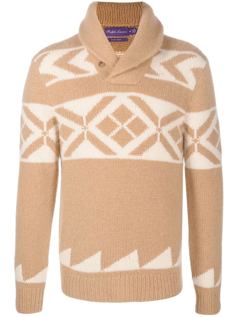 patterned jacquard jumper - 1