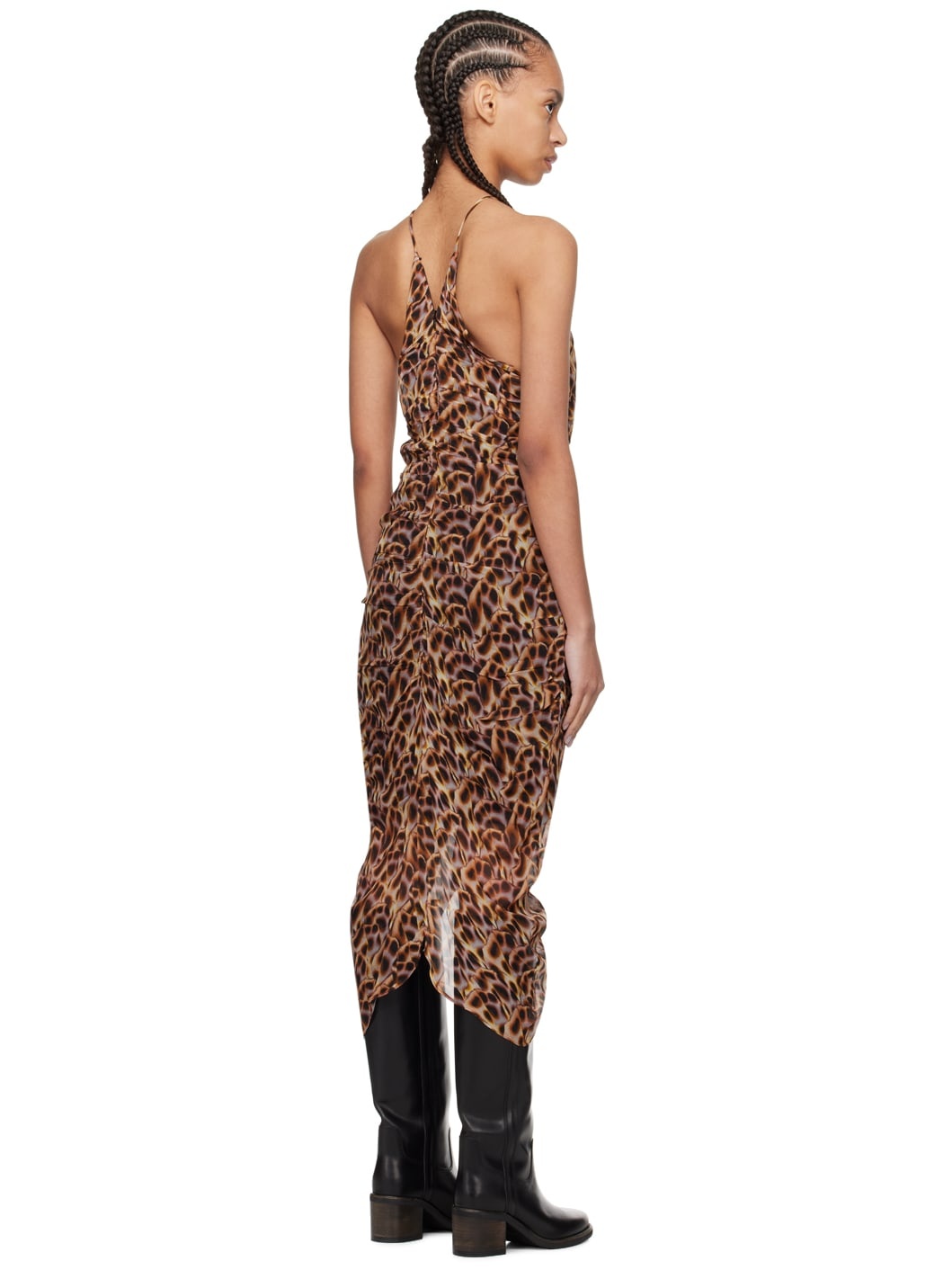 Brown & Purple Valdi Midi Dress - 3