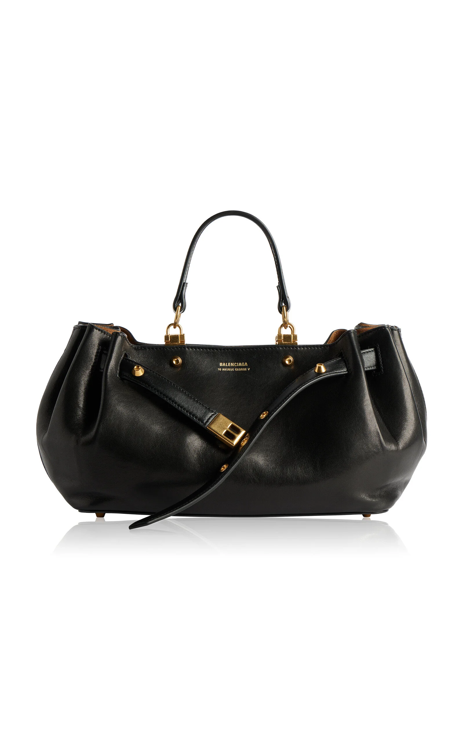 Small Fan Leather Carryall Bag - 1
