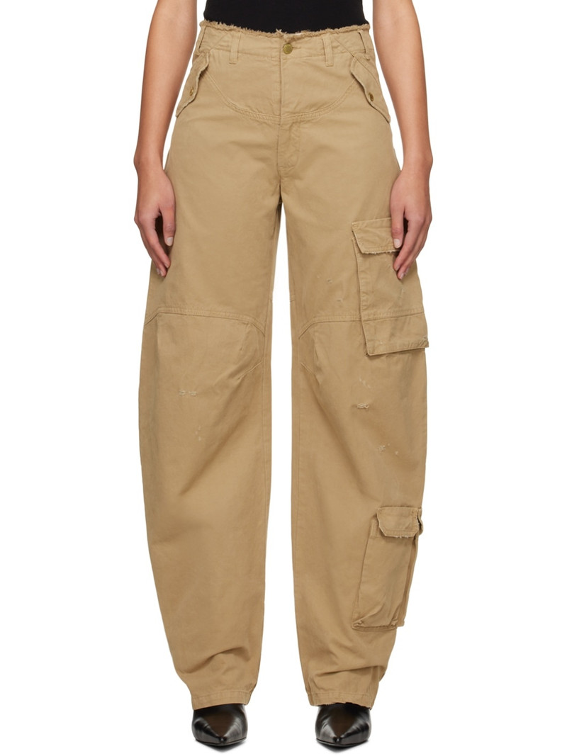 Beige Rosalind Cargo Pants 1