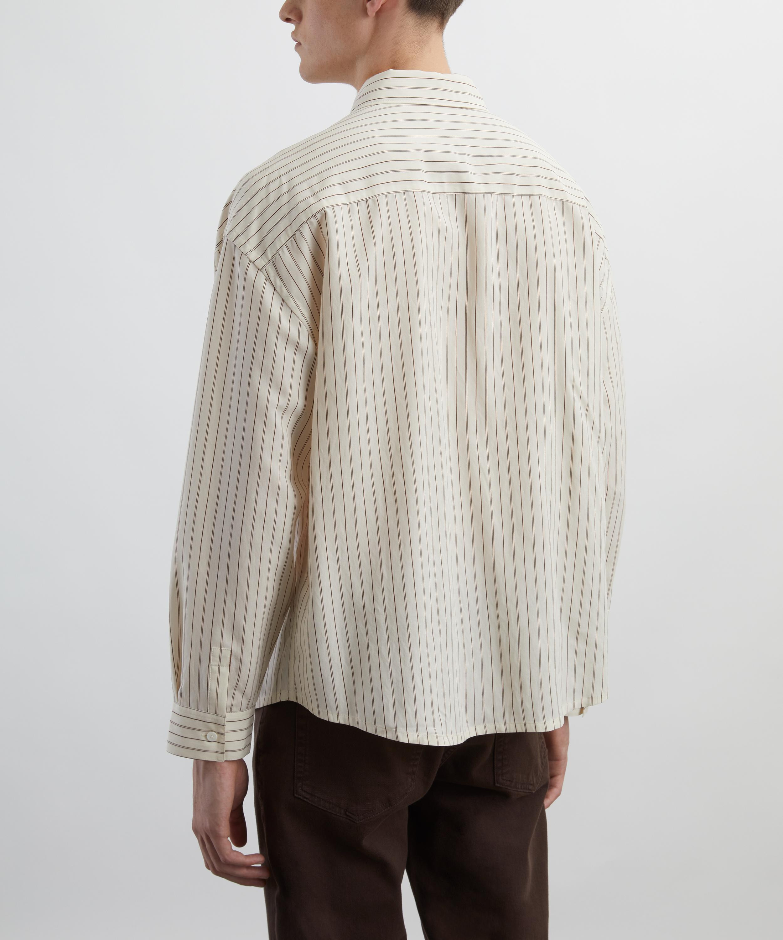 Brown-Striped Shirt - 4