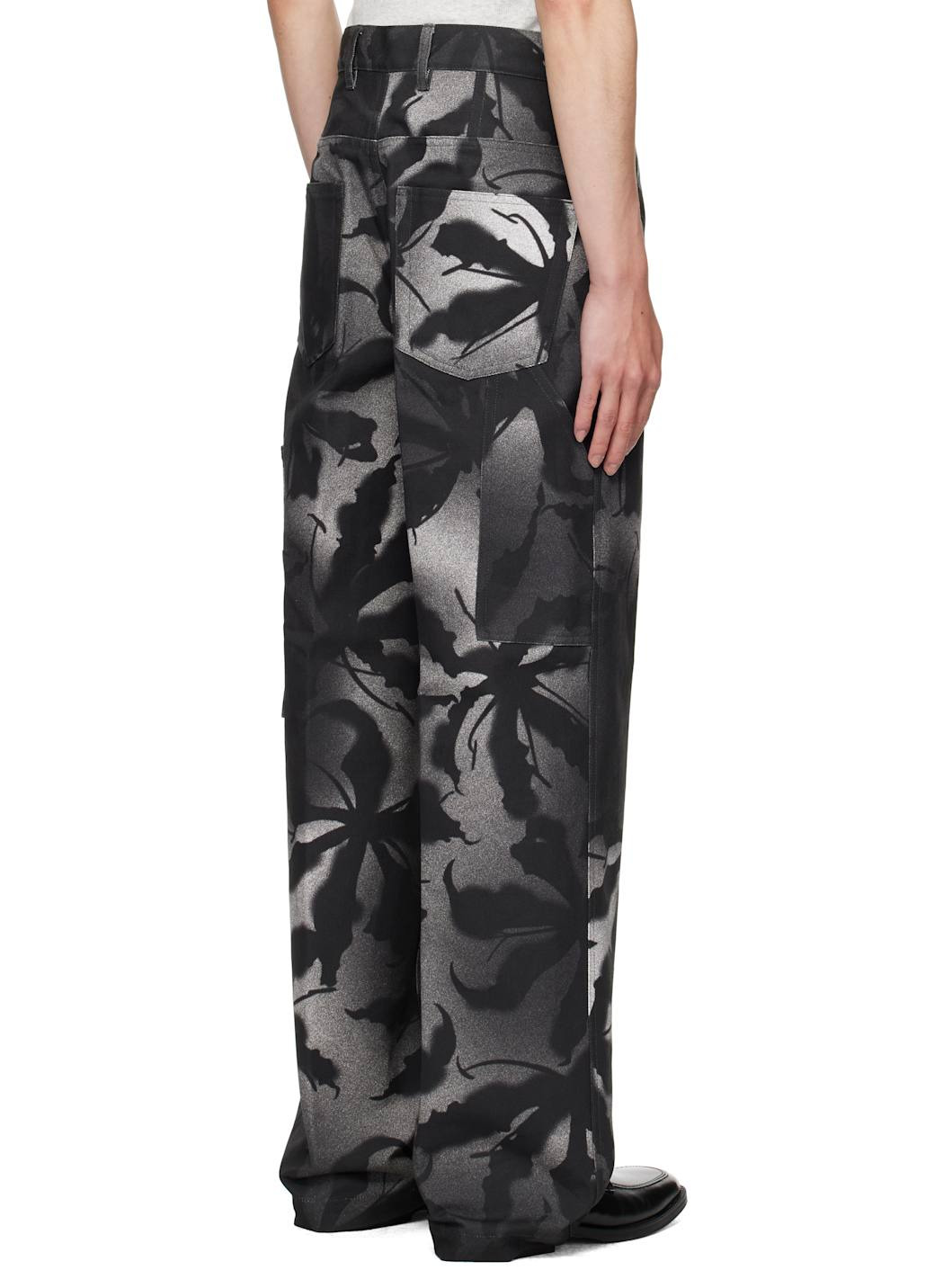 Black Patterned Trousers - 3