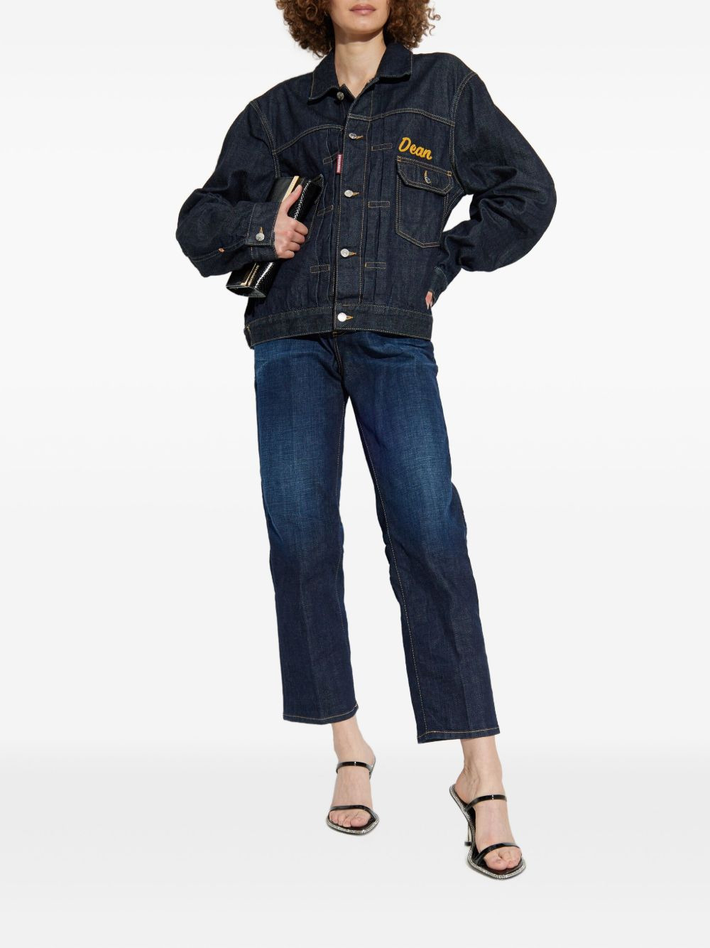 logo-plaque jeans - 2