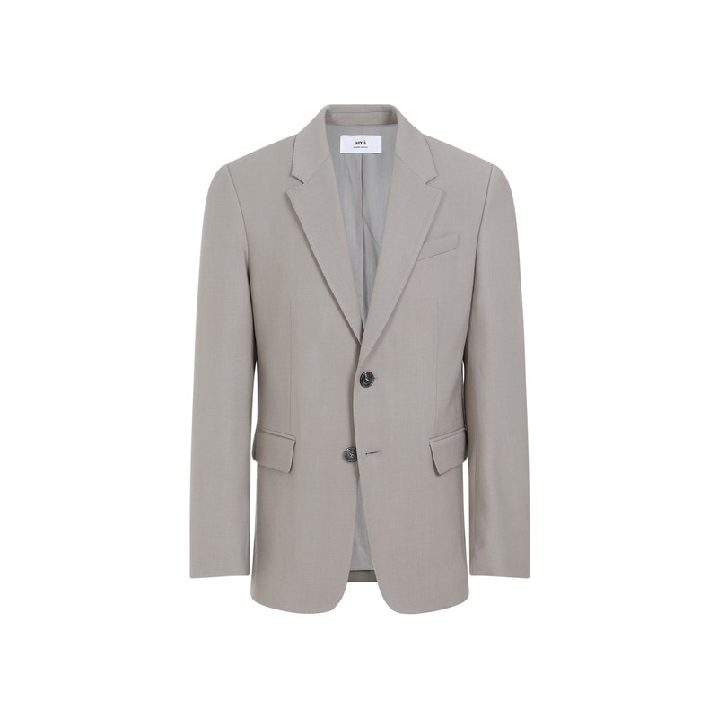 AMI Paris Ami Two Buttons Jacket Nude & Neutrals Viscose Virgin Wool outlook