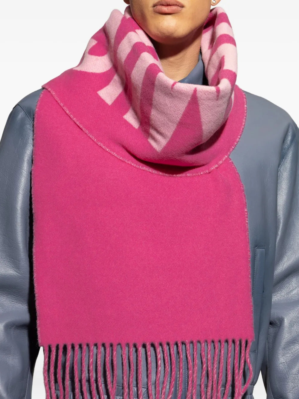 Scarf With Logo And Fringe - 5