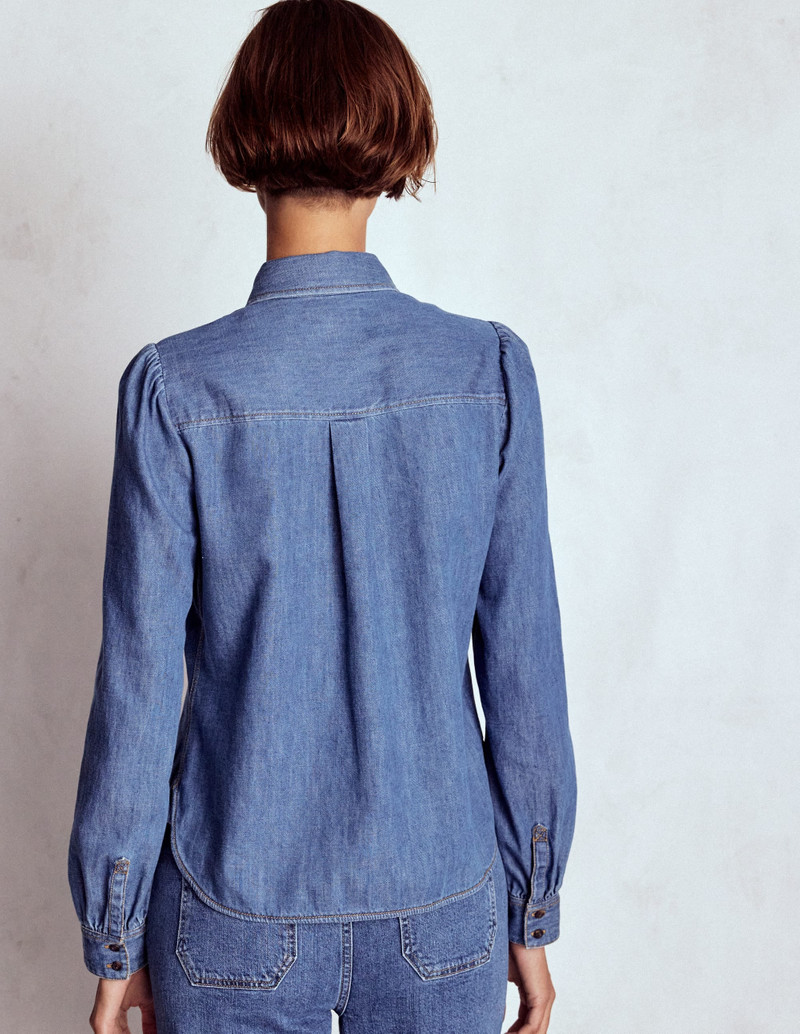 Cara Denim Shirt-Mid Vintage 4
