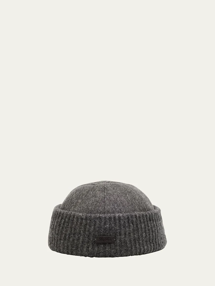 Men's Cashmere Beanie Hat - 1