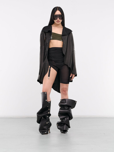 Yohji Yamamoto Asymmetric Leather Jacket outlook