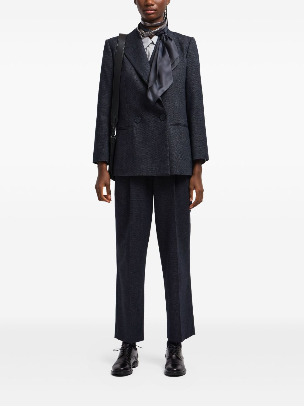 pleated-front pants - 2
