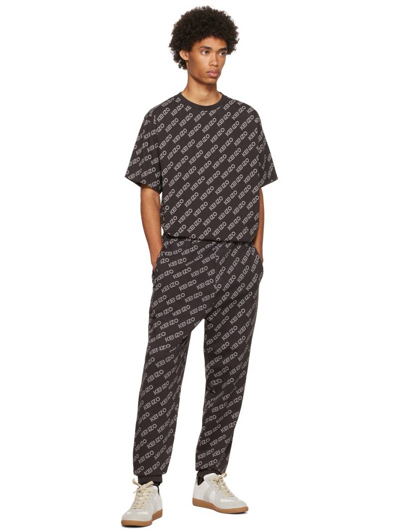 KENZO Black Cotton Lounge Pants outlook
