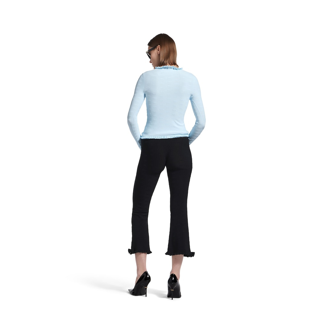 Women's Fitted Cardigan in Light Blue - 4