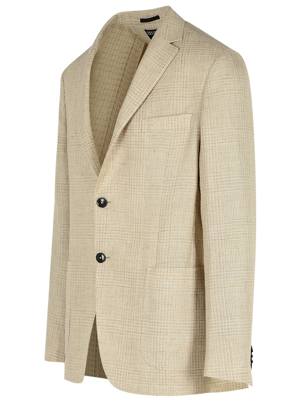 Zegna 'Drop 7' Beige Linen Blend Jacket Men - 2