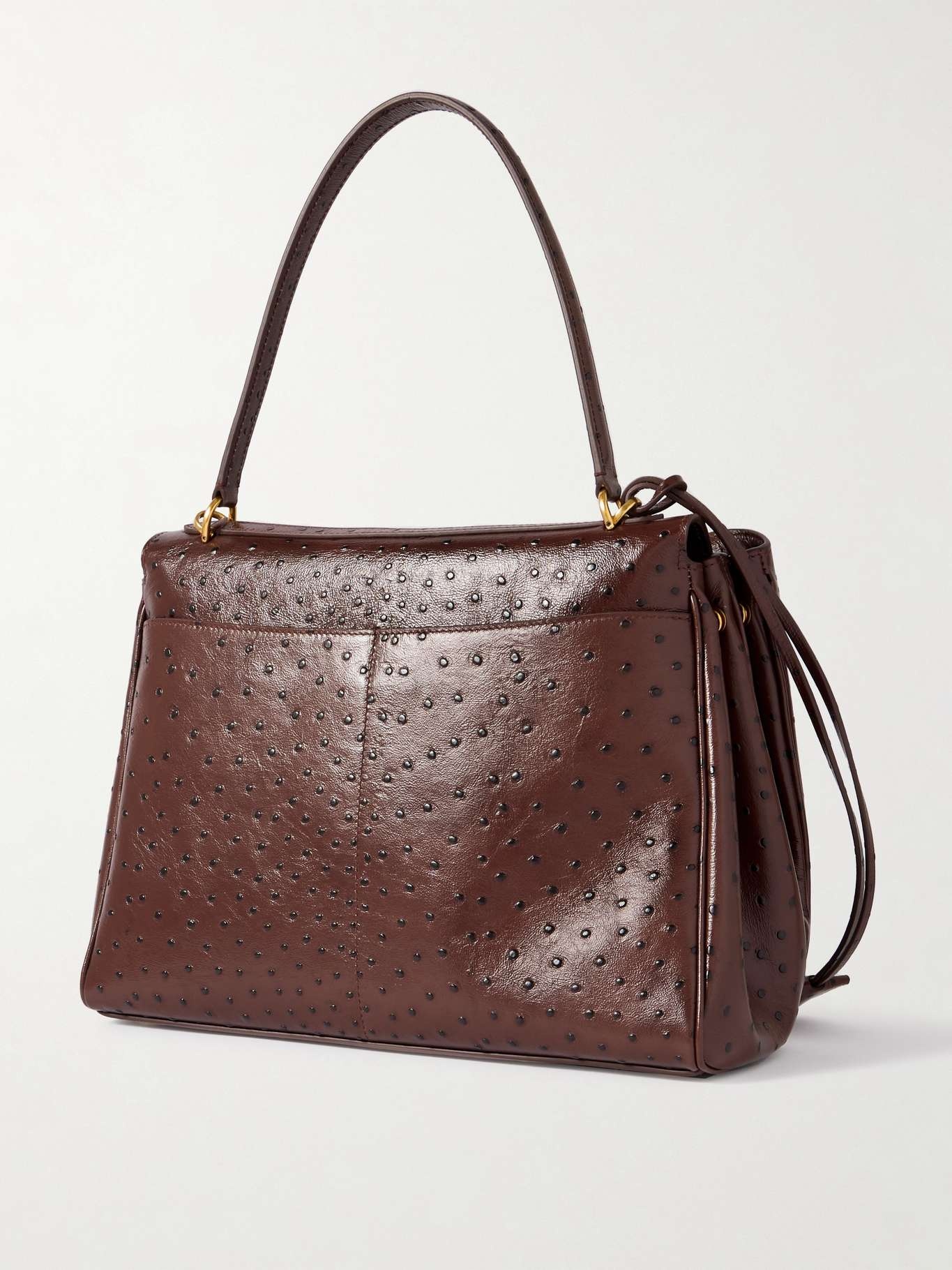 Rodeo medium ostrich-effect leather shoulder bag Brown - 3