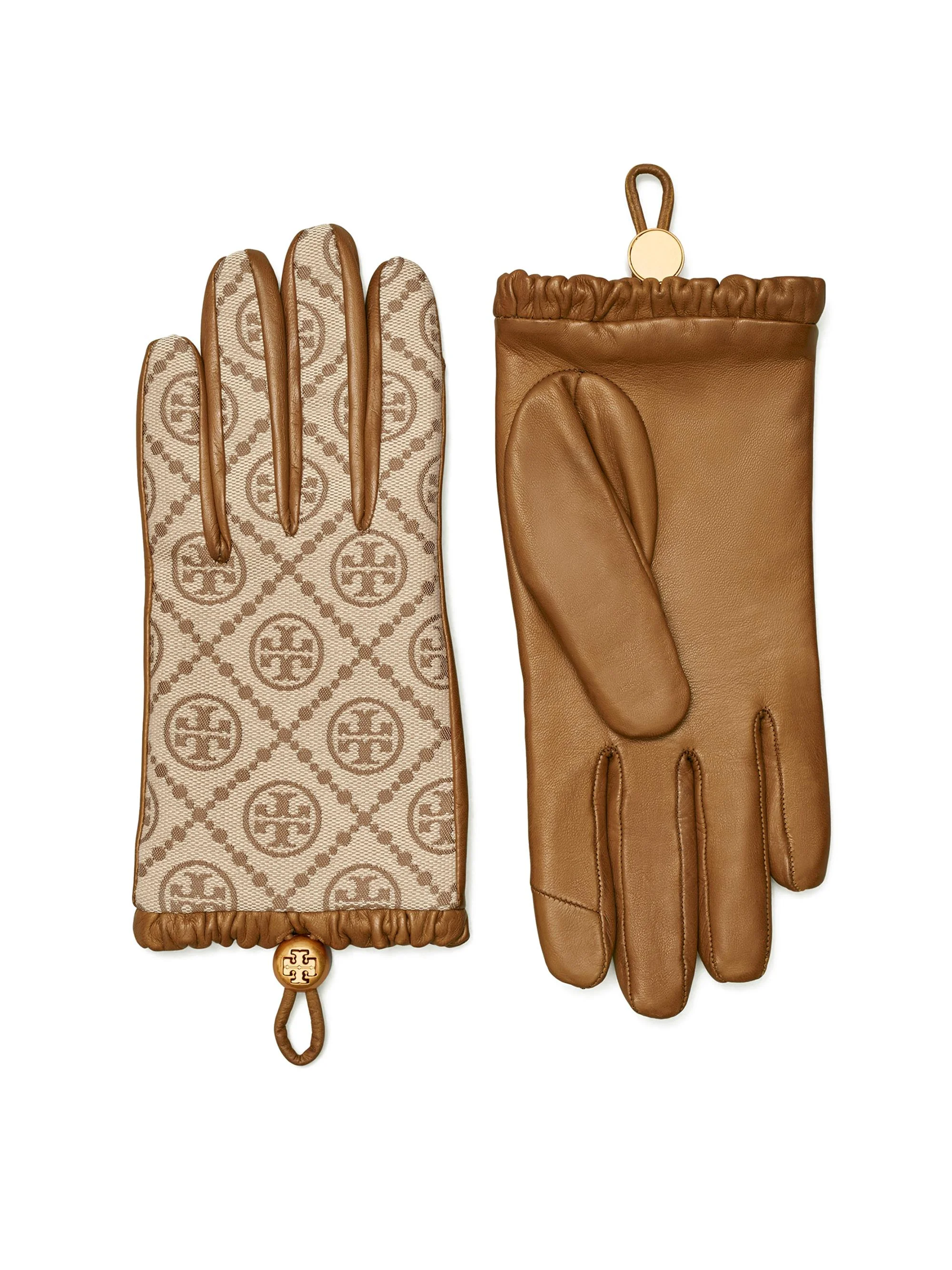 Women's T Monogram Toggle Gloves - Hazel - 1