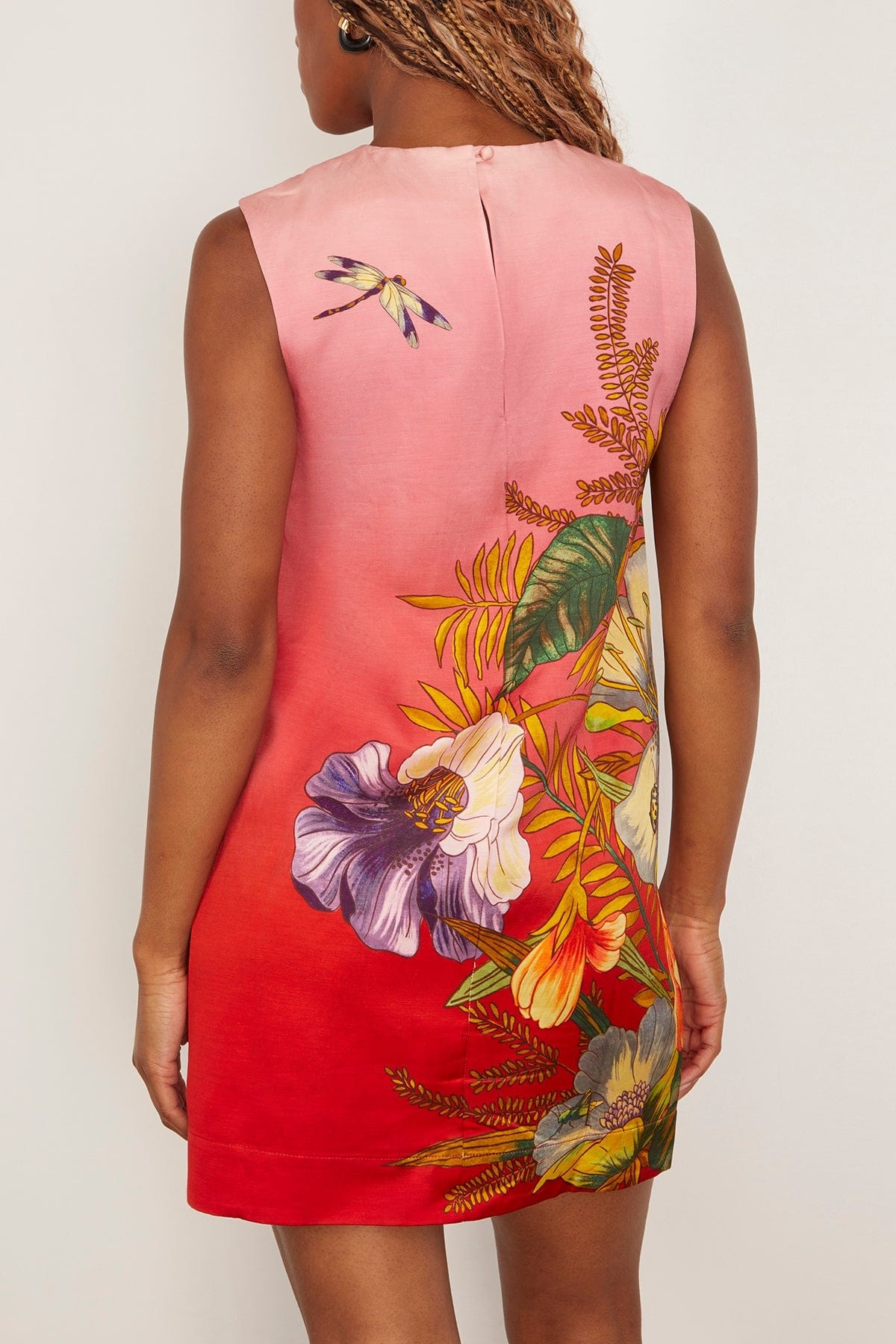 Inez Mini Dress in Pink Ombre - 4