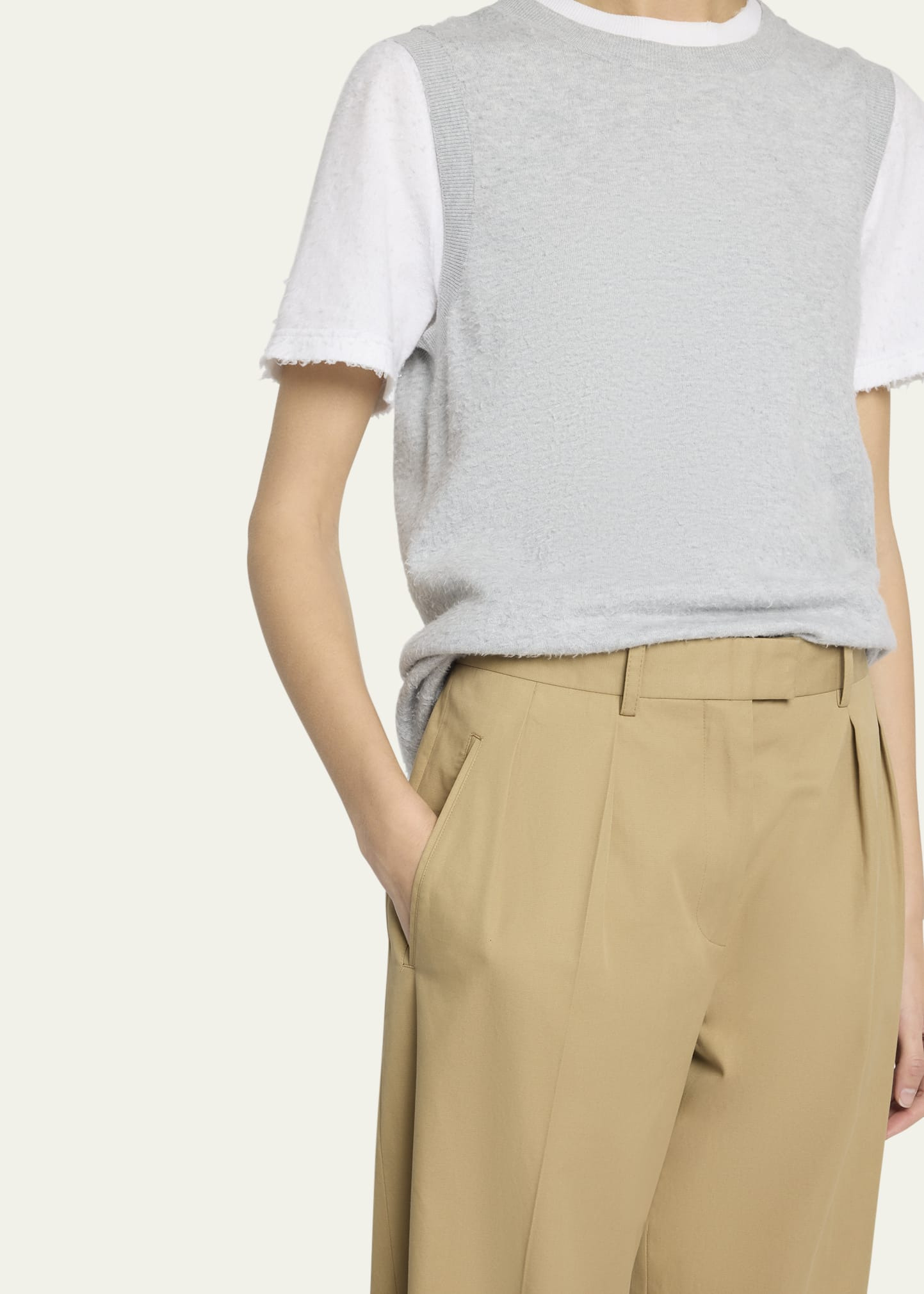 Alfidis Pleated Straight-Leg Cotton-Cashmere Pants - 5