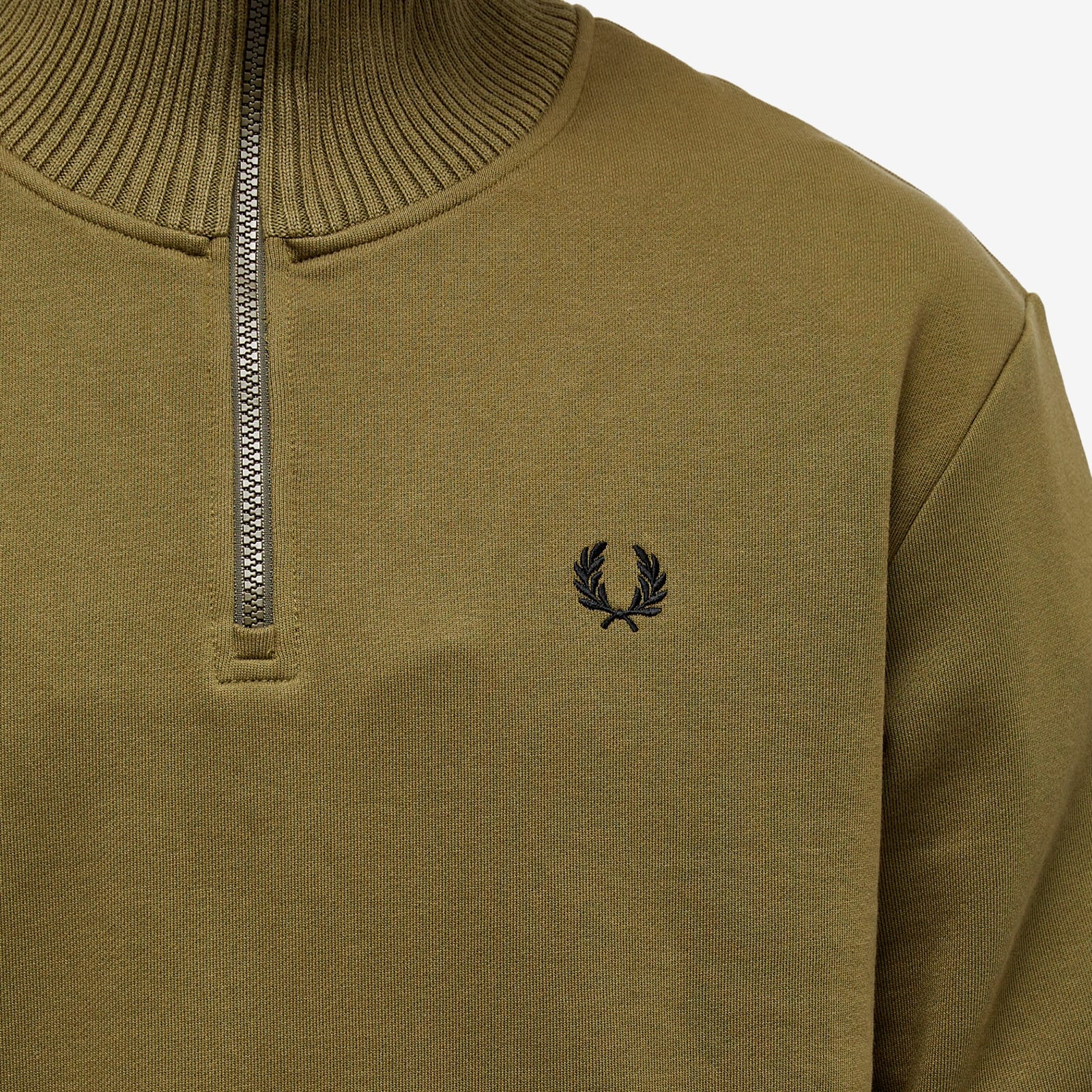 Fred Perry Knitted Trim Zip Neck Sweatshirt - 5